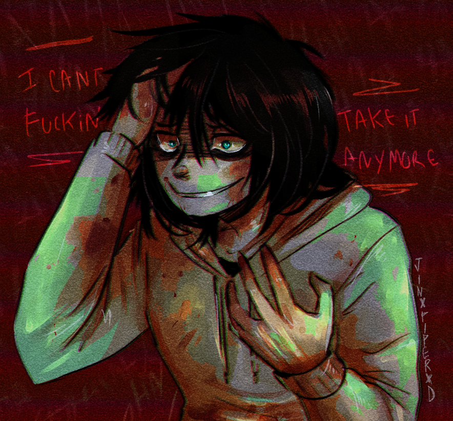 Jeff The Killer Don't mind the rain by 0ktavian on DeviantArt