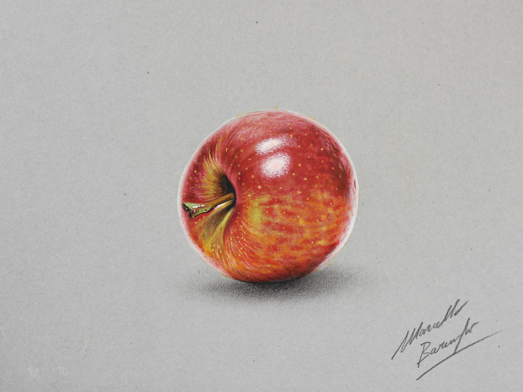 Apple DRAWING by Marcello Barenghi