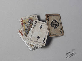 Playing Cards DRAWING by Marcello Barenghi