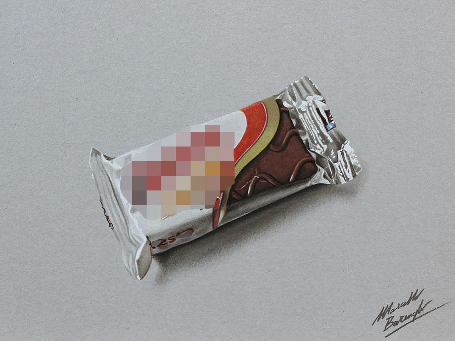 Snack cake DRAWING by Marcello Barenghi