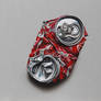 A crashed can of cola DRAWING by Marcello Barenghi