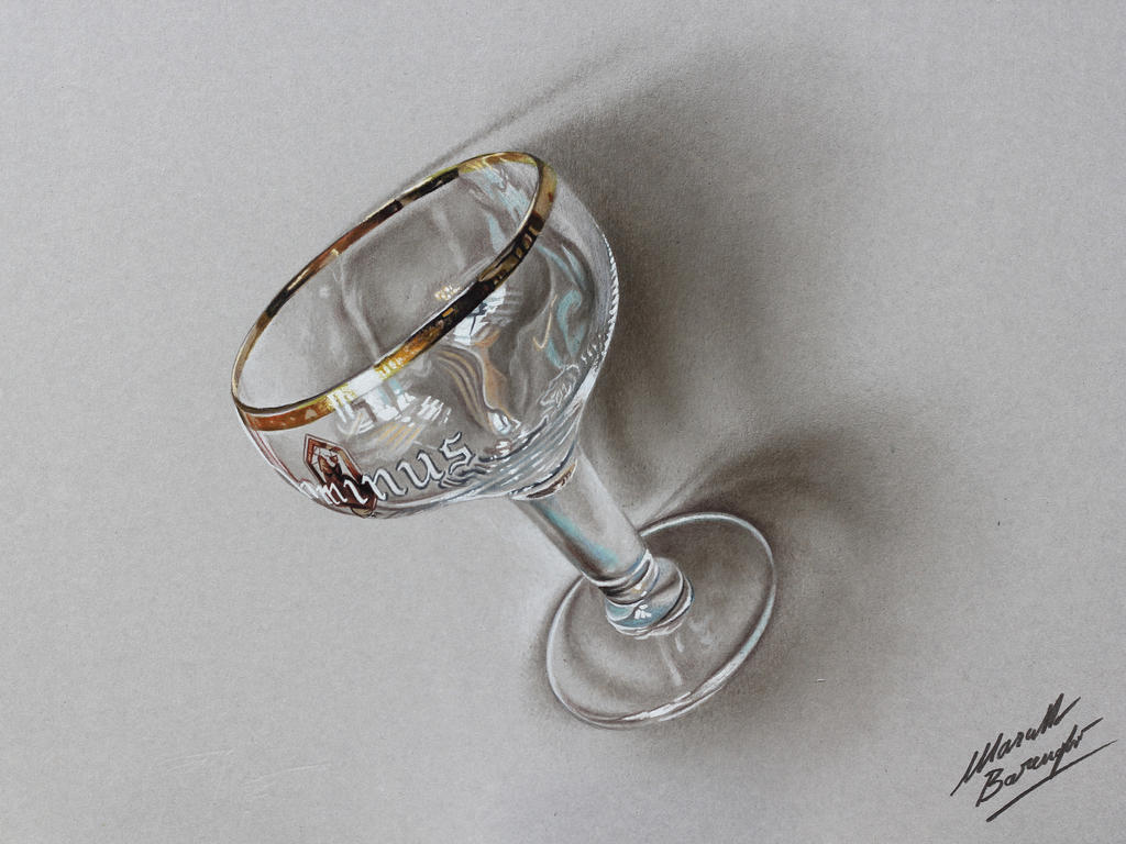 A beer goblet DRAWING by Marcello Barenghi