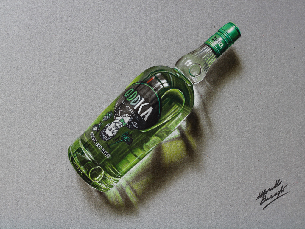 Oddka vodka DRAWING by Marcello Barenghi by marcellobarenghi