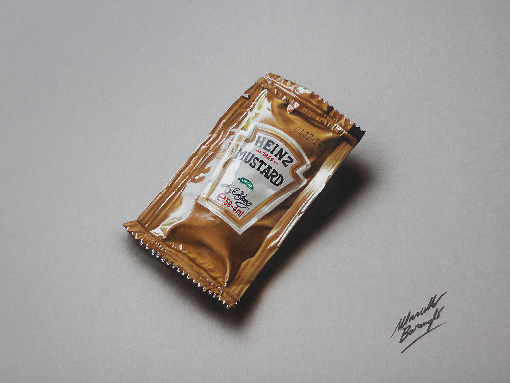 Heinz Mustard Sachet DRAWING by Marcello Barenghi by marcellobarenghi ...