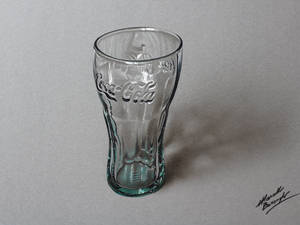 Coca-Cola Green Glass DRAWING by Marcello Barenghi