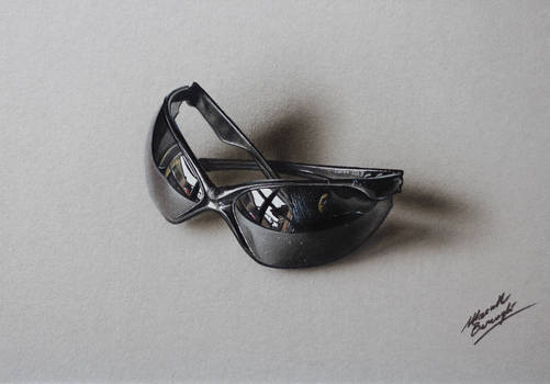 Customized sunglasses DRAWING by Marcello Barenghi