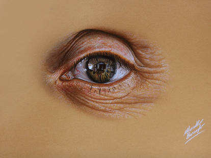 Leonardo Pereznieto's eye DRAWING by M. Barenghi