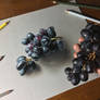 My drawing of black grapes