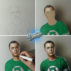 Drawing Jim Parsons as Sheldon Cooper