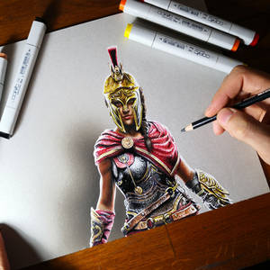 Drawing KASSANDRA from new Assassins Creed