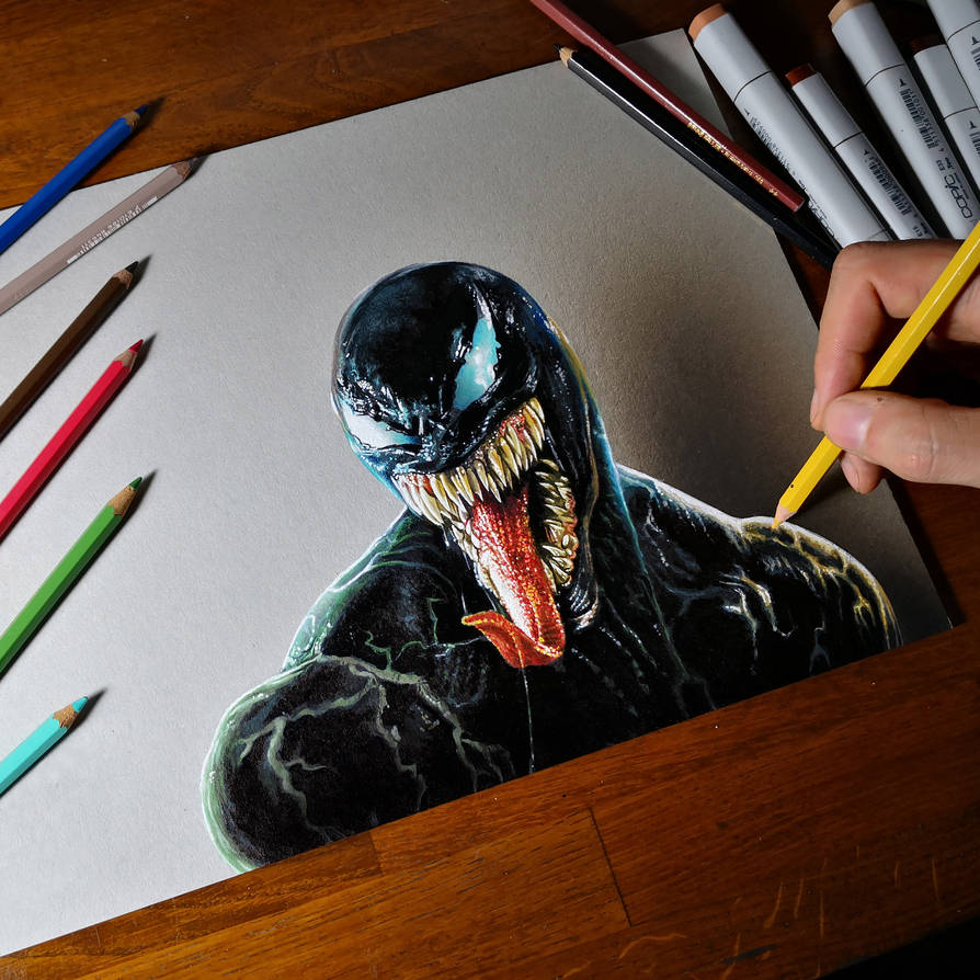 Drawing Venom by marcellobarenghi on DeviantArt