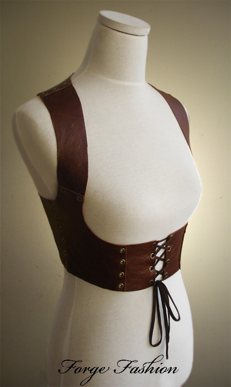 Leather Harness Bolero Top