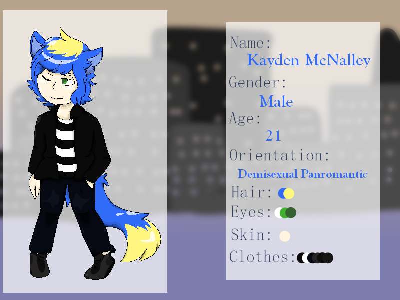 Kayden McNalley 2016 Reference Sheet