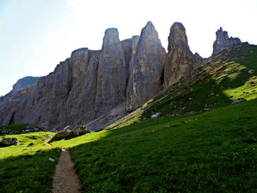 The path that leads to the towers