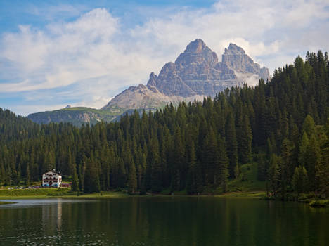 The Hotel, the Lake and the Three Peaks