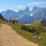 The alpine hut and the old fort