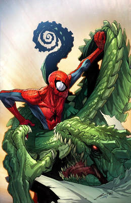 Spiderman vs Lizard colored