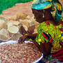 Aishatu Sorting Groundnuts and Selling Calabashes