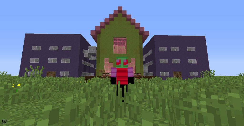 Minecraft Invader Zim house by Cyndergirl211 on DeviantArt
