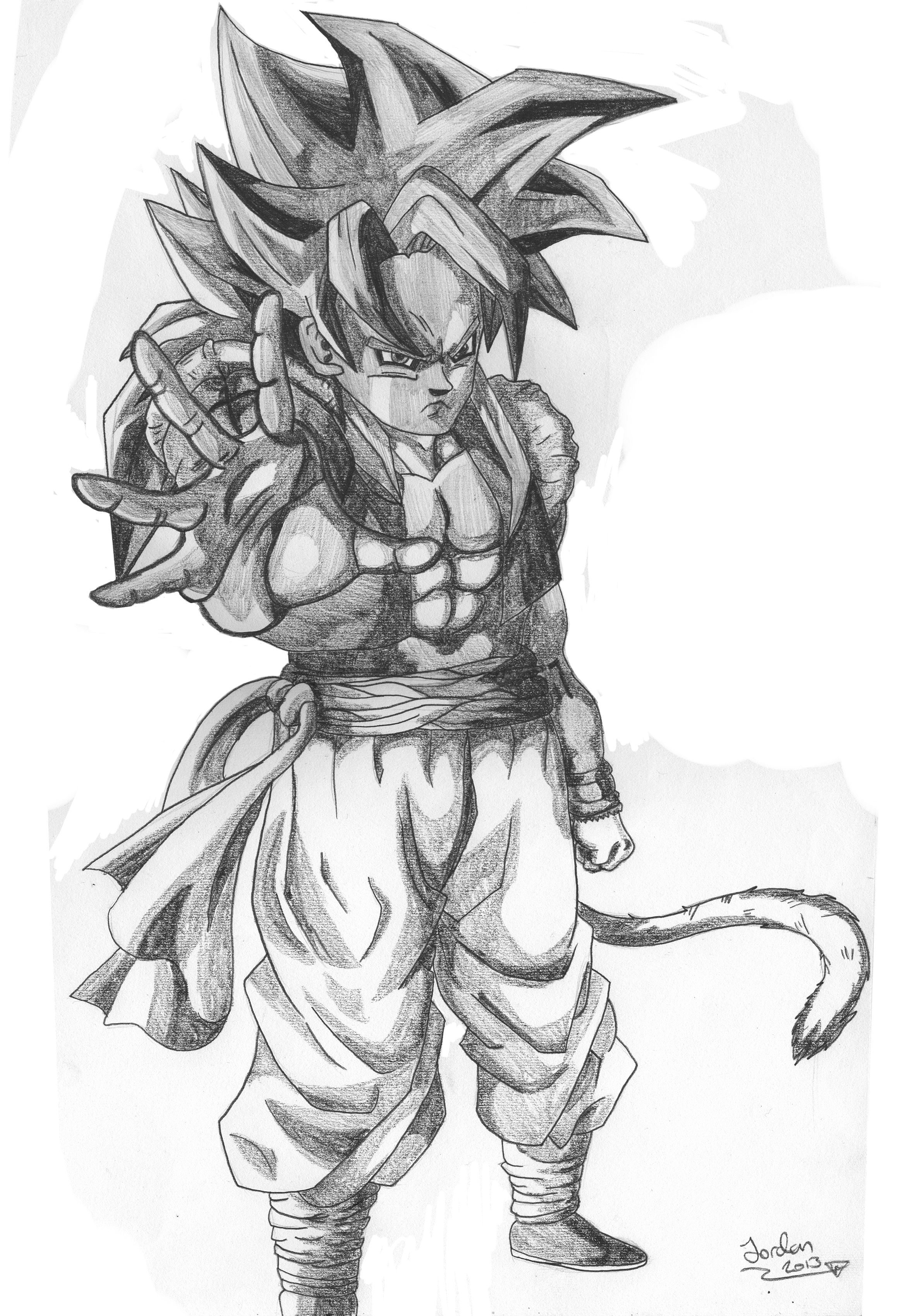 Gogeta Super Saiyan 4 - Lineart by ChronoFz on DeviantArt