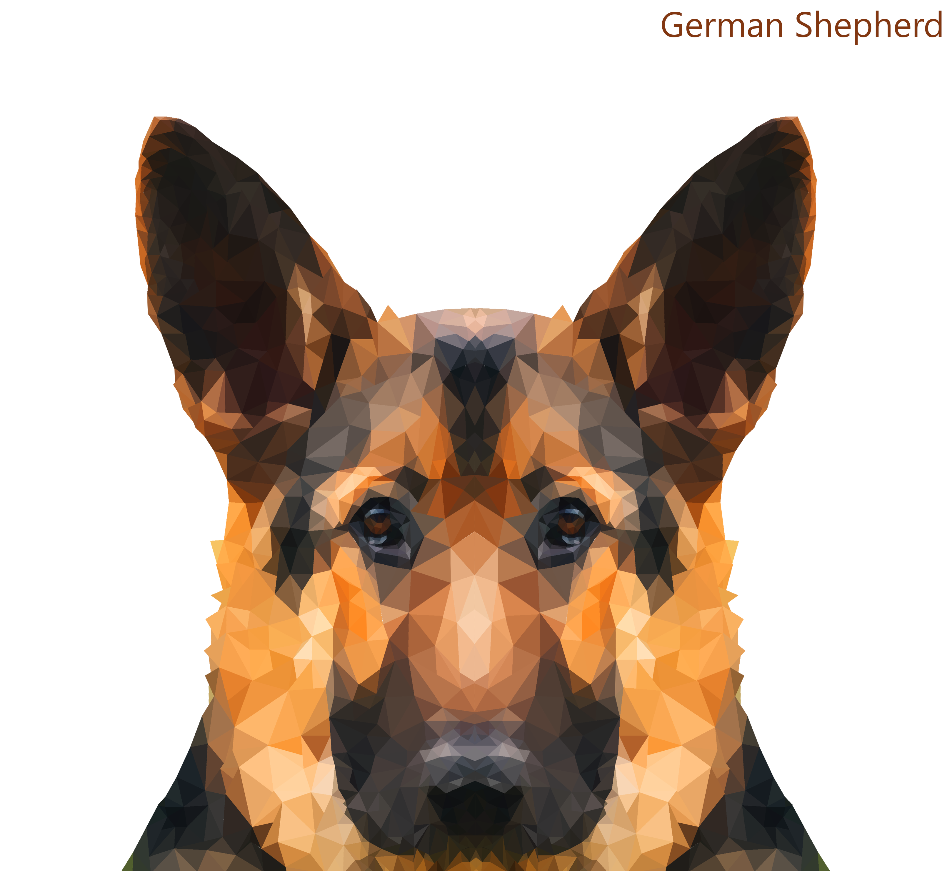 Low Poly German Shepherd Dog