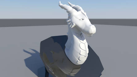 Dragon Head Sculpture AUTODESK MAYA 2016