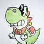 Yoshi in Cuphead Style