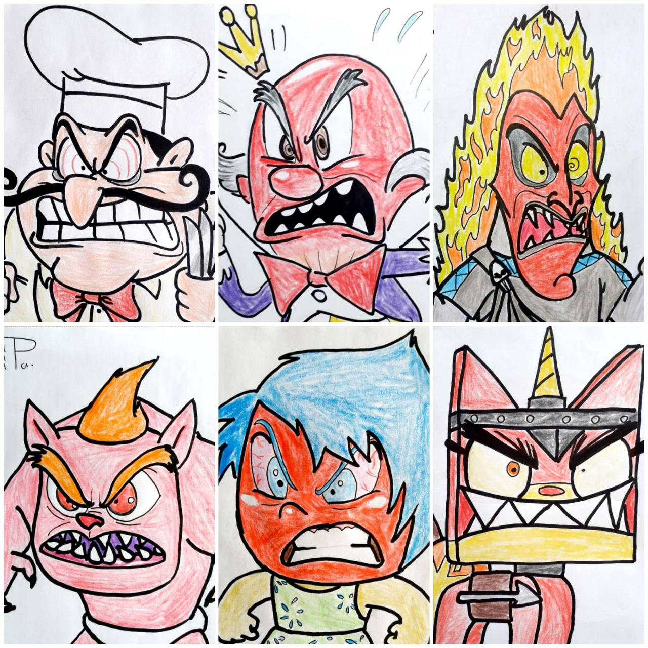 Angry Drawings Collage by JuanpaDraws on DeviantArt