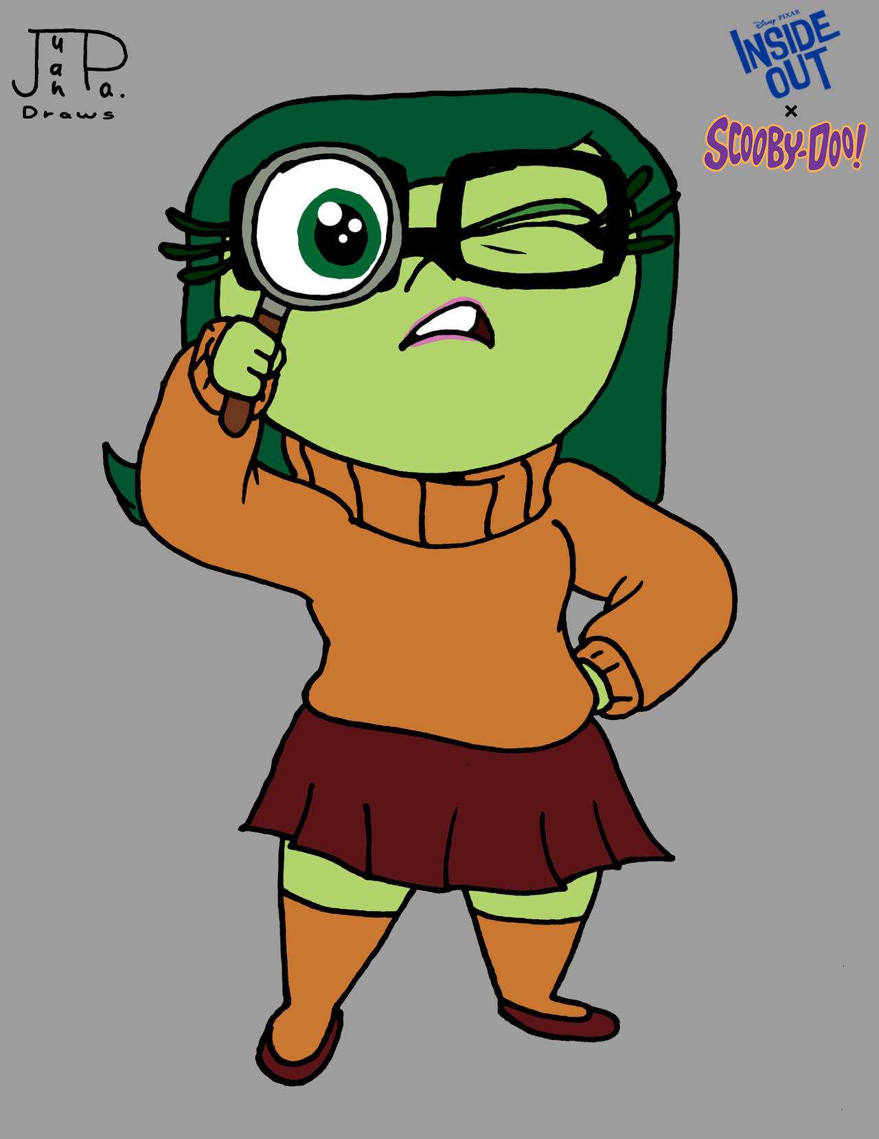 Disgust as Velma Dinkley by JuanpaDraws on DeviantArt