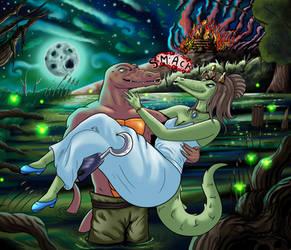 My hero! (Crocohook romance scene)