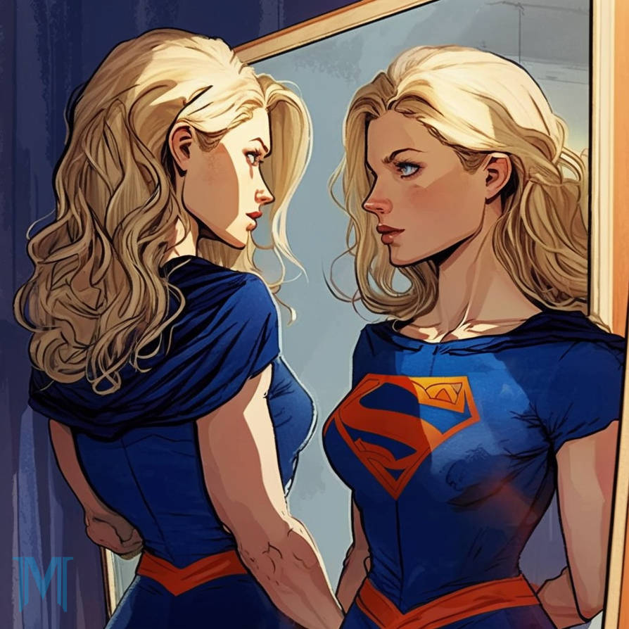 Kara Danvers - Reflecting upon oneself by marcellorenatto on DeviantArt