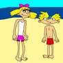 Arnold and Helga at the Beach 