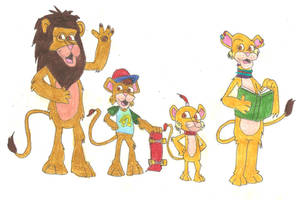 Theo, Cleo, Lionel and Leona from Between the Lion