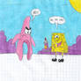 SpongeBob and Patrick fight with can invisibility