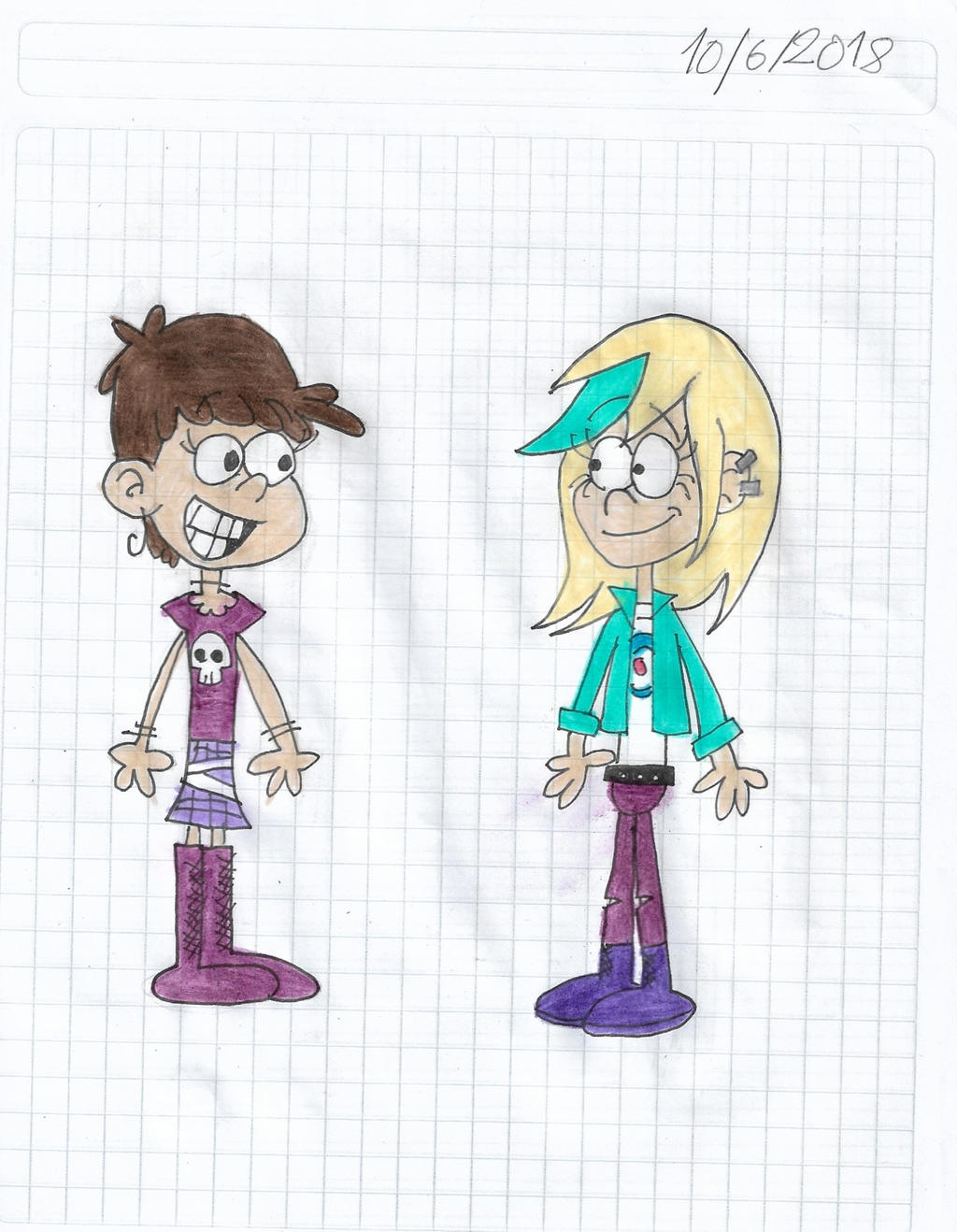 Luna Loud and Sam Sharp by matiriani28 on DeviantArt