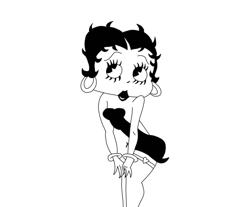 Betty Boop (black and white) by matiriani28 on DeviantArt