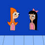 Candace and Stacy swimming in the pool