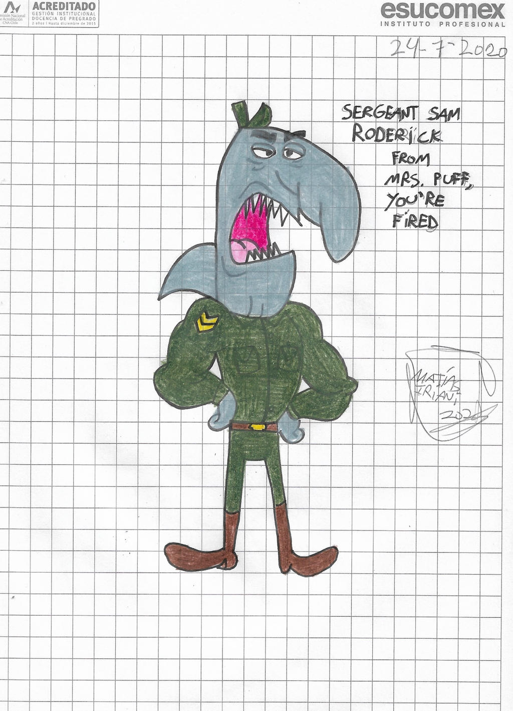 Sergeant Samuel Roderick Sergeant Sam Roderick from SpongeBob SquarePants by matiriani28 on ...
