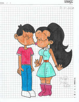 Oscar Garcia and Carlota Casagrande Kissing