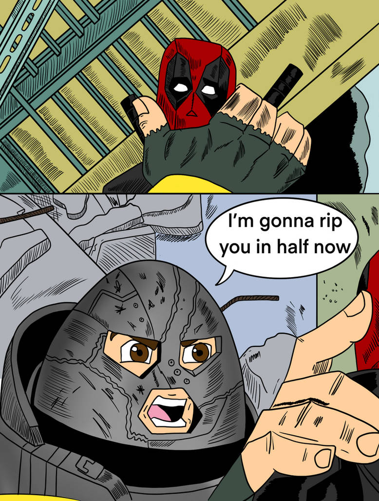Deadpool Ripped Apart Deadpool meeting Juggernaut by matiriani28 on DeviantArt