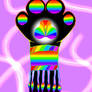 Rainbow paw!