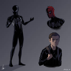 MCU Spider-Man with the symbiote suit