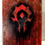 FOR THE HORDE! Red and black canvas painting