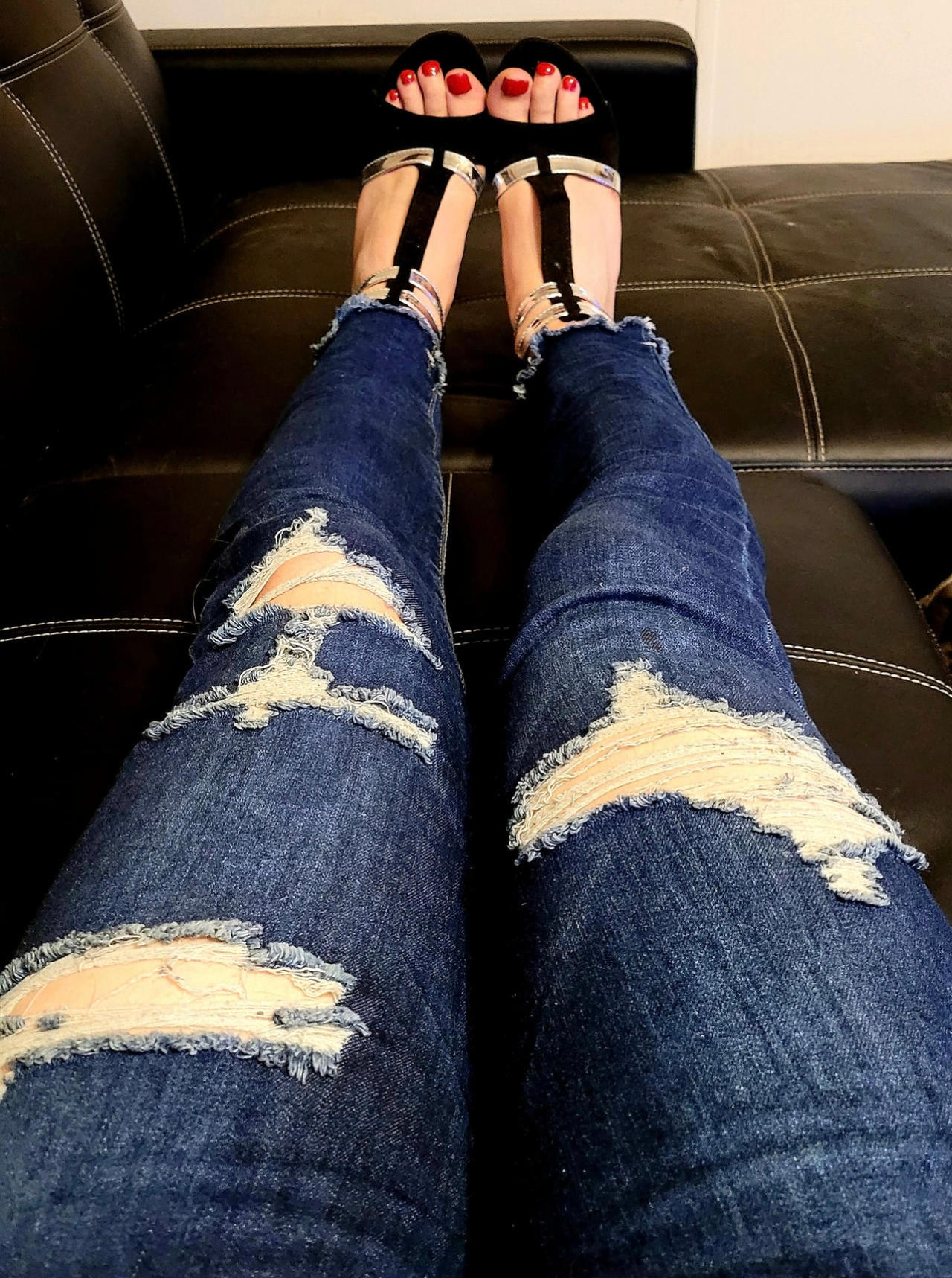 Ripped jeans and heels by SeirraFoxx on DeviantArt