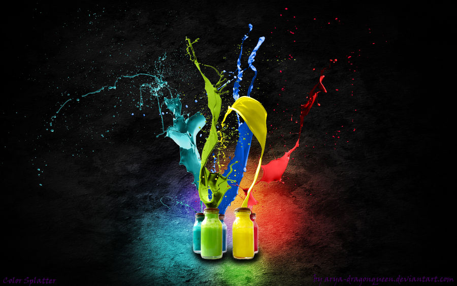 Color Splatter Wallpaper WIP by Arya-DragonQueen