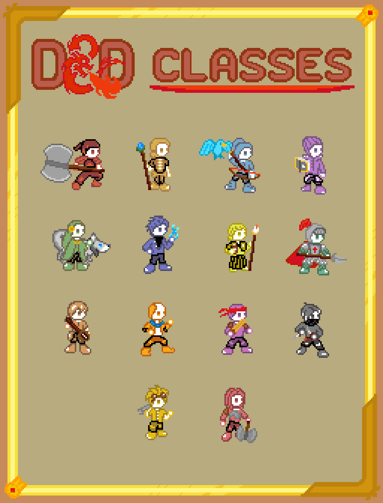 DnD 5e classes by Mikasa712 on DeviantArt