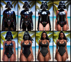 Darth Vader into a beach model (TG Sequence)