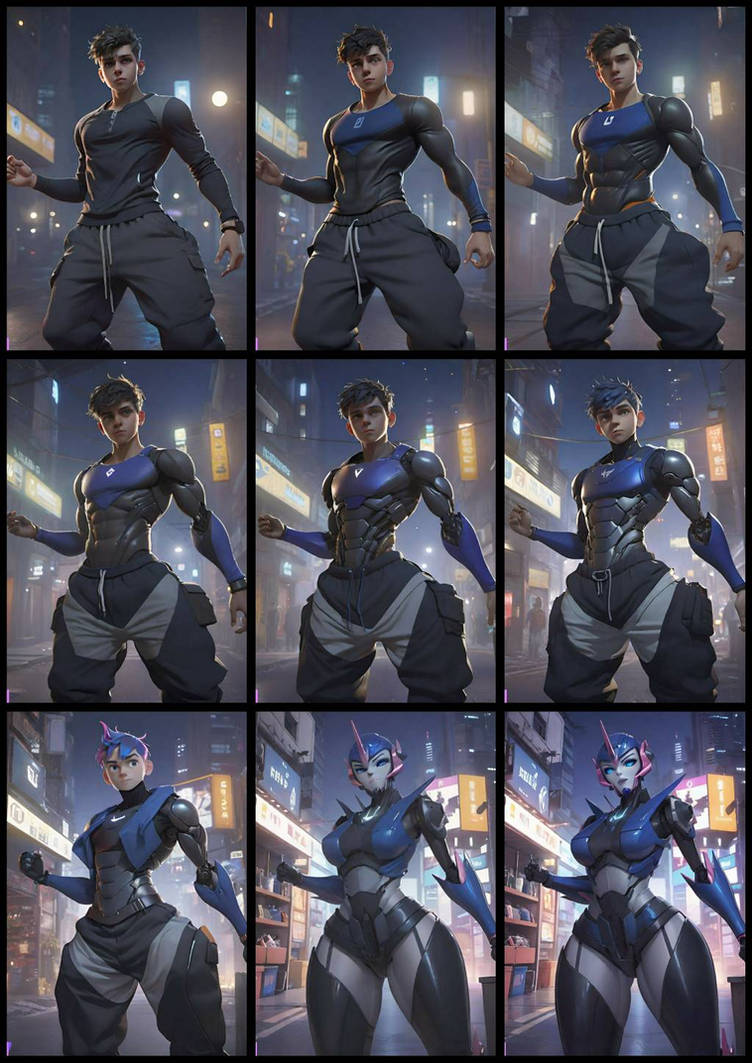 Primitive Tf Human boy to TF Prime Arcee (TF TG Sequence) by s1llYMan9 on DeviantArt