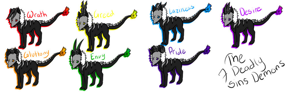 The 7 Deadly Sins Demons by XxHazelstripexX on DeviantArt