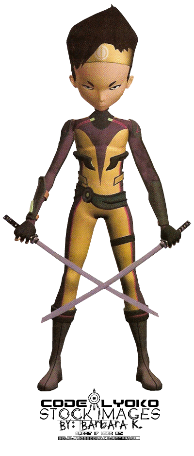 Ulrich Season 4 Full Body Crossed Katanas Pose PNG